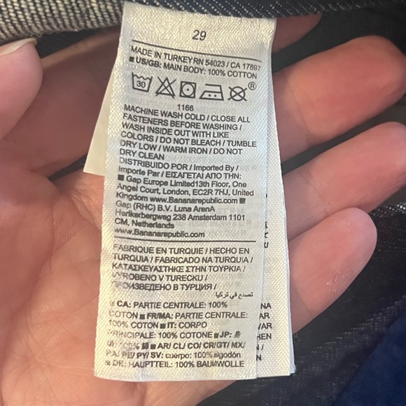 Banana Republic BR Jeans Slouch Straight Dark Wash Denim Zip Closure Women’s 29 - Picture 13 of 14